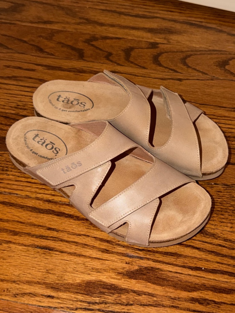 Taos Casita Slide Sandal in Stone leather